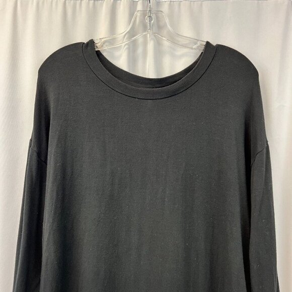 Half Moon by Modern Movement Womens Black Long Sleeve Cut Out Back Shirt Large - Picture 2 of 9